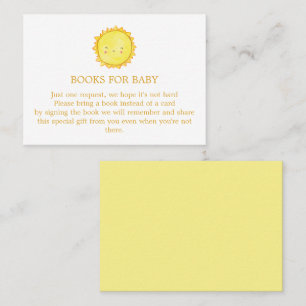 Sun Books para la tarjeta de cierre para bebés