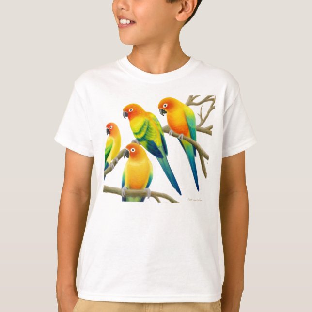 Sun Conure repite mecánicamente la camiseta de los (Anverso)