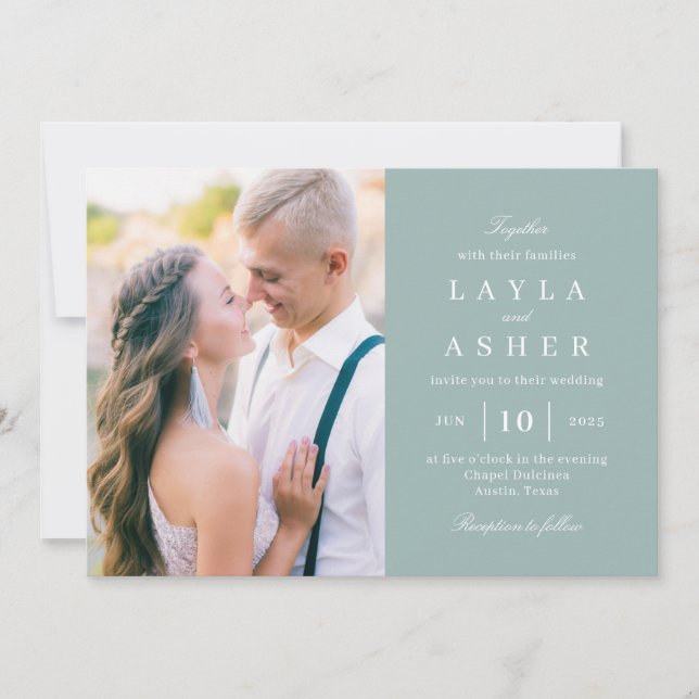 SUN de la invitación a la boda fotográfica unida (Anverso)