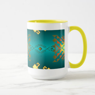 Sun en taza del modelo de la manta del invierno