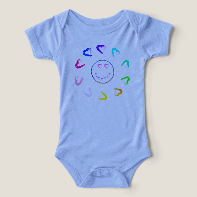 Sun Hearts Baby Bodysuit (Diseño delantero )