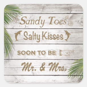 Sun Kisy Sandy Toes Salty Kisses Pegatina