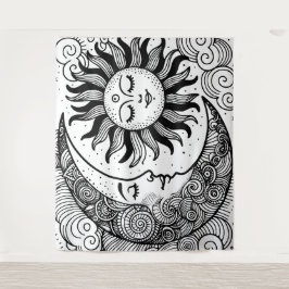 Sun Moon y Stars Tapiz Celestial Pintable