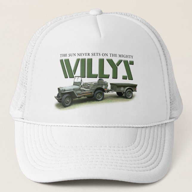 Sun nunca fija en el gorra de Willys (Anverso)