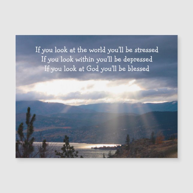  Sun Rays Lakeshore Storm Clouds Look at God  Post (Anverso)