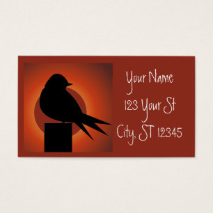 Sun Thunder_Cove de la silueta de pájaro negro