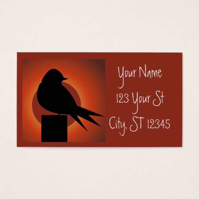 Sun Thunder_Cove de la silueta de pájaro negro (Frente)