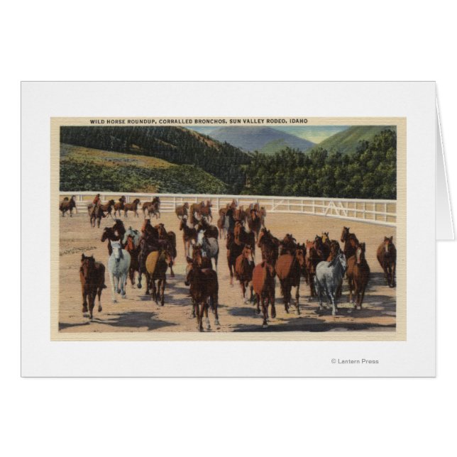 Sun Valley, ID - Brote de caballos salvajes (Anverso (Horizontal))