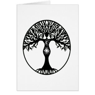 Sun y árbol de la diosa de la luna