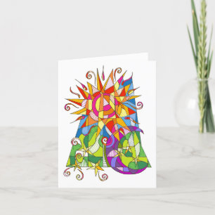 Sun y luna Notecard en blanco de Leslie Clair