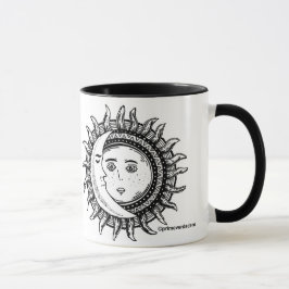 Sun y taza de la mandala de la luna