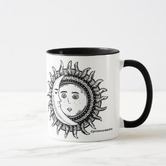 Sun y taza de la mandala de la luna