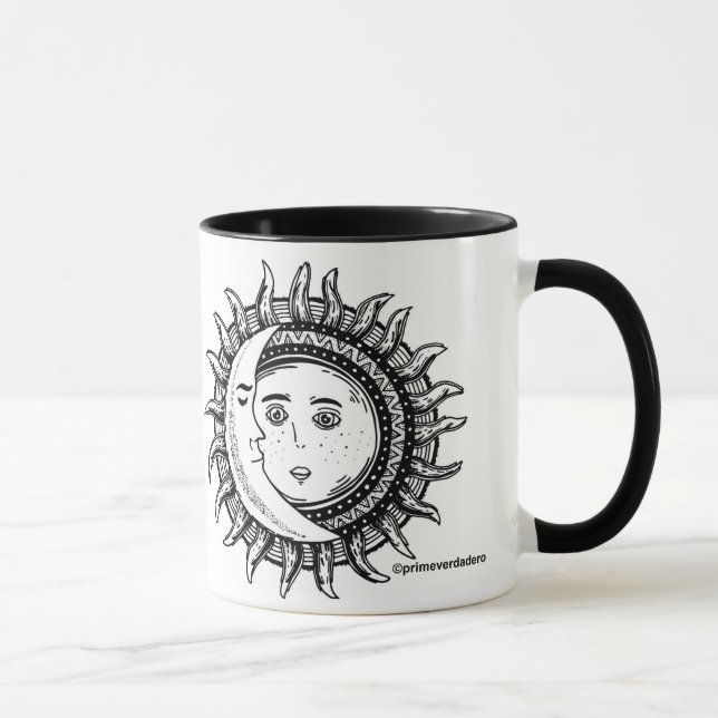 Sun y taza de la mandala de la luna (Derecha)