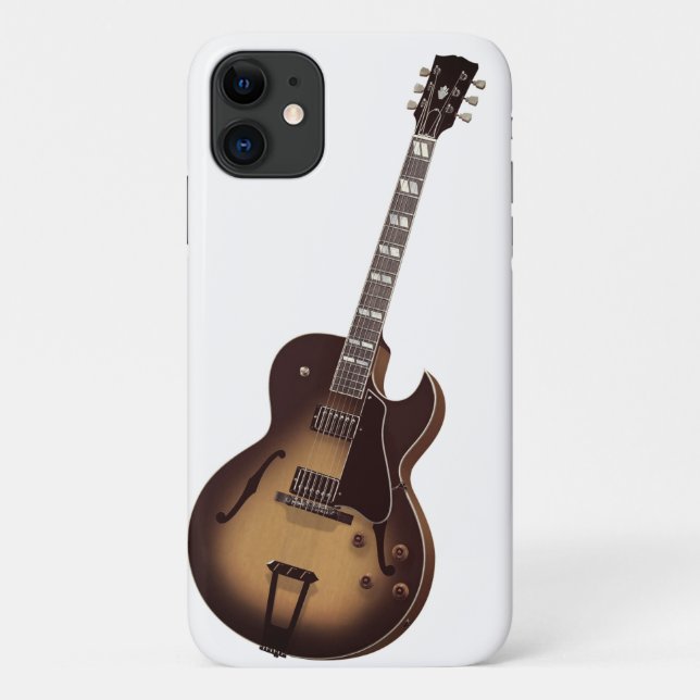 Sunburst Electric Guitar iPhone 11 funda (Reverso)