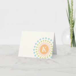 Sunburst Monogram Notecard