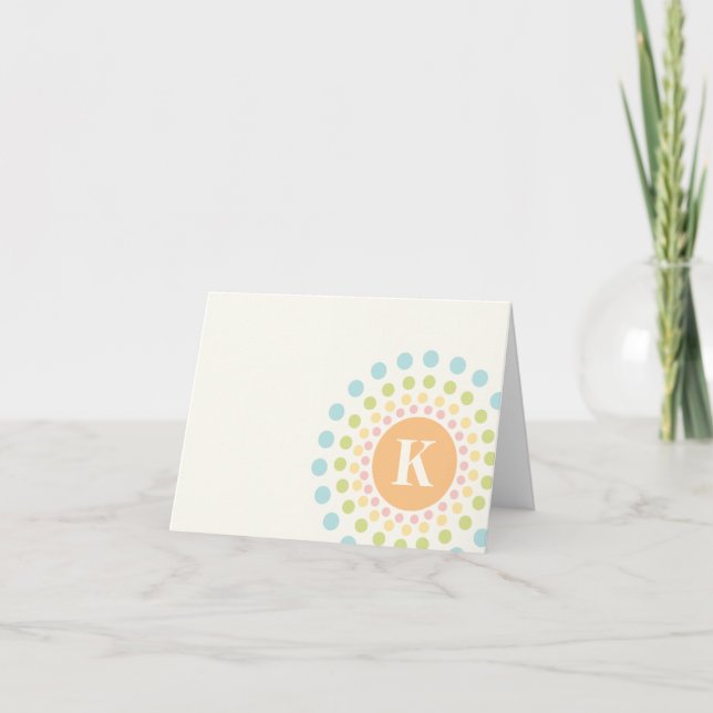 Sunburst Monogram Notecard (Anverso)