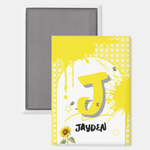 Sunflower acuarela con imán de mariposas