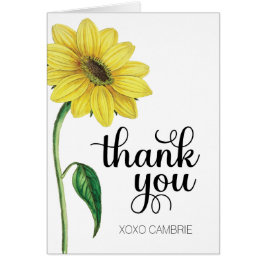 Sunflower acuarela Gracias