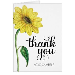 Sunflower acuarela Gracias