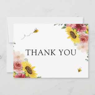 Sunflower Bee Baby Shower Gracias