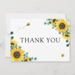 Sunflower Bee Baby Shower Gracias