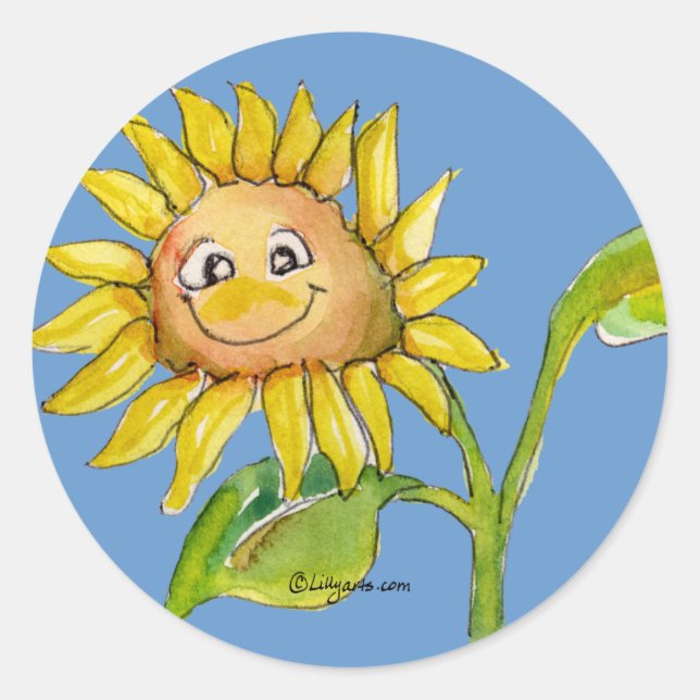 Sunflower Clipart Pegatina 10 (Anverso)