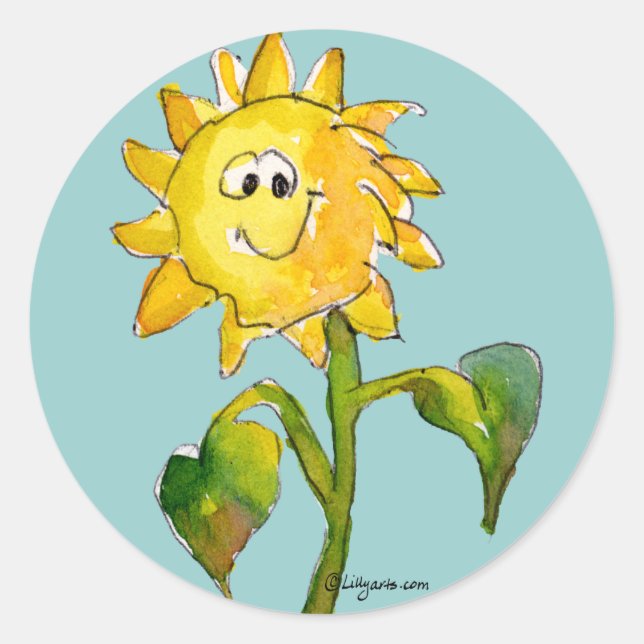 Sunflower Clipart Pegatina 11 (Anverso)