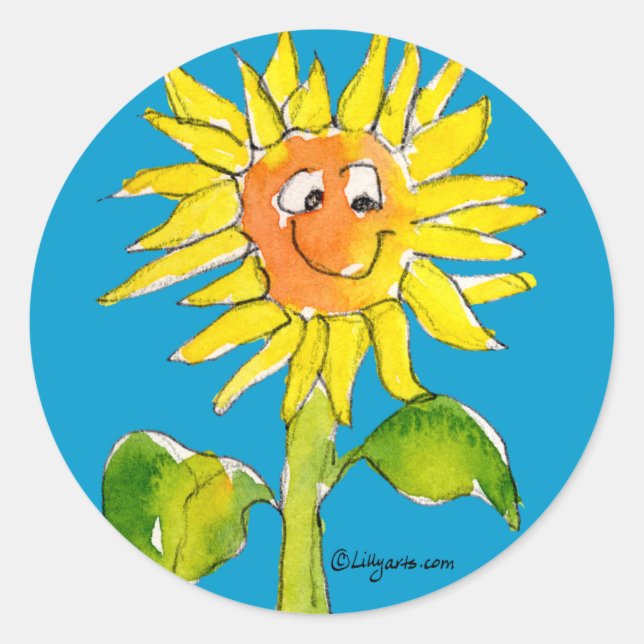 Sunflower Clipart Pegatina 5 (Anverso)