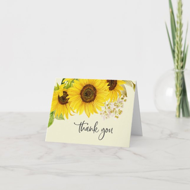 Sunflower Country | Tarjeta de agradecimiento de B (Anverso)