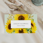 Sunflower Country | Tarjeta de presentación de mon<br><div class="desc">Esta tarjeta de visita de la fábrica de girasol de este país es perfecta para un pequeño empresario,  consultor,  estilista y más! El diseño clásico moderno incluye hermosas acuarelas amarillas brillantes con un tema vintage de verano o otoño.</div>