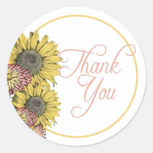 Sunflower Gracias Pegatinas