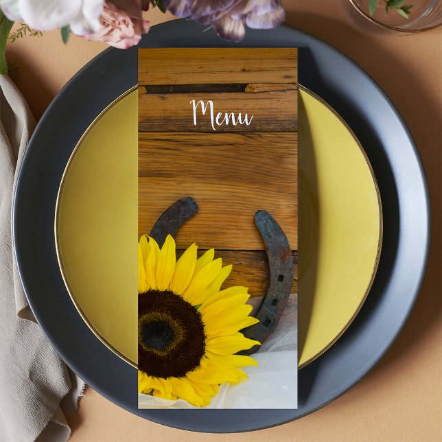 Sunflower Horseshoe Country Western Wedding Menu (Subido por el creador)
