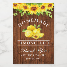 Sunflower Limoncello Madera Mini Botellas