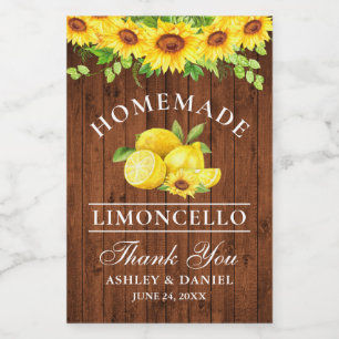 Sunflower Limoncello Madera Mini Botellas
