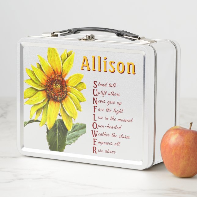Sunflower Metal Lunchbox (In situ)