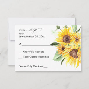 Sunflower MOD Floral no carne RSVP