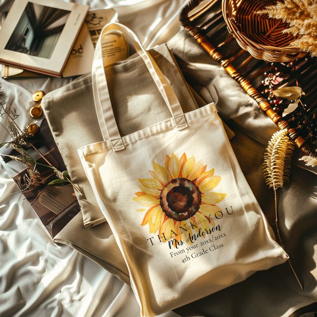 SUNFLOWER Profesor Gracias Clase Regalo Bolsa De T (Subido por el creador)
