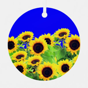Sunflower Ucrania Bandera Colores Ornamento de Nav