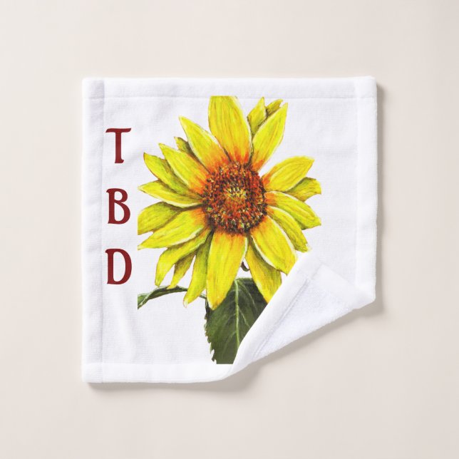 Sunflower Wash Cloth Towel (Toallita)