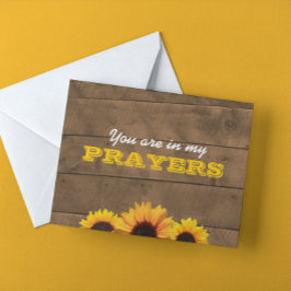 Sunflowers & Barnwood En Mi Tarjeta De Nota De Ora