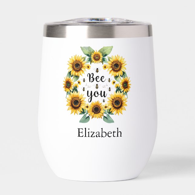 Sunflowers Bees Beee You Cute Trendy Inspirador (Frente)