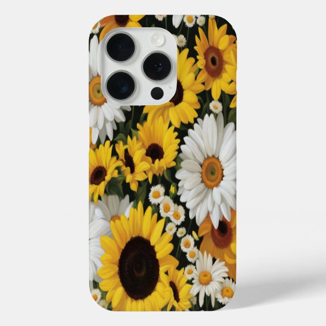 Sunflowers & Daisies #50 - iPhone 15 Pro Fundas (Reverso )