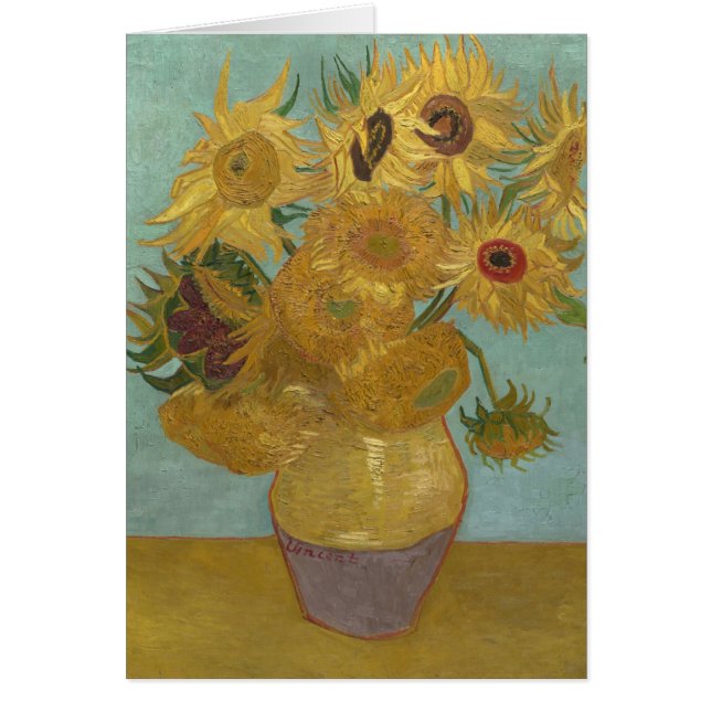 Sunflowers in a Vase (F455) Van Gogh Bella Artes (Frente)