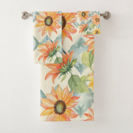 Sunflowers Patrón floral acuarela