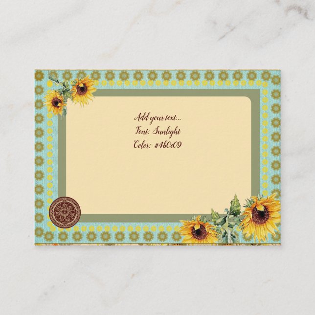 SUNFLOWERS - Tarjetas de invitación para bodas (Anverso)