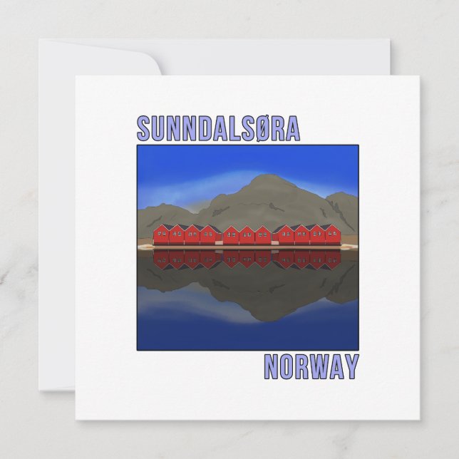 Sunndalsora Noruega Poster escandinavo (Anverso)