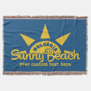 Sunny Beach BULGARIA personalizado texto y manta d