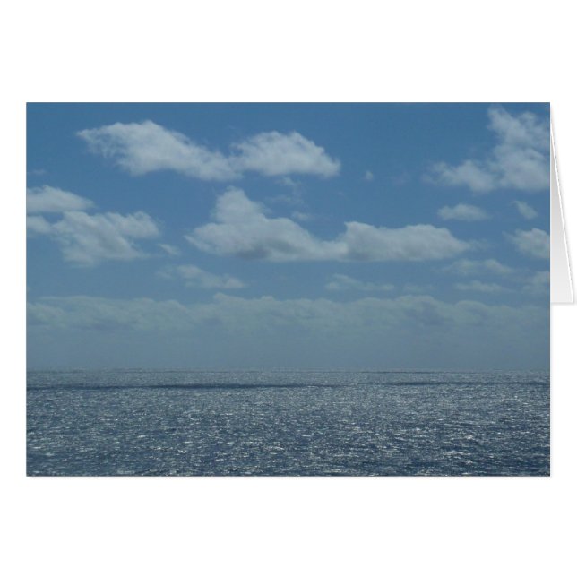 Sunny Caribbean Sea Blue Ocean (Anverso (Horizontal))
