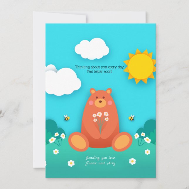 Sunny Day Get Well Greet Card (Anverso)