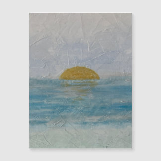 Sunny Day Watercolor Beach Magnetic Card